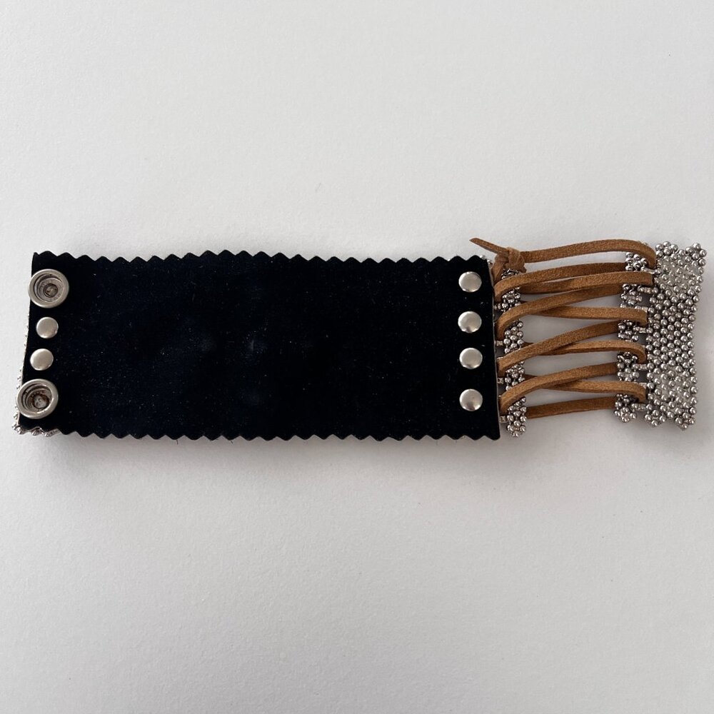 Sergio Gutierrez /Liquid Metal Leather Bracelet - Picture 6 of 7